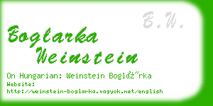 boglarka weinstein business card